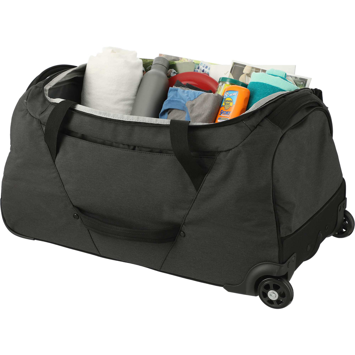 High Sierra Forester Wheeled Duffel Bag, 28 Inches Transfer - Graphite - Left Angle 5
