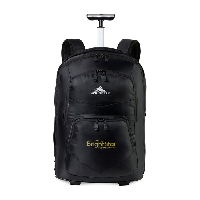 High Sierra Freewheel Pro Rolling Laptop Backpack, 15 Inch Embroidery