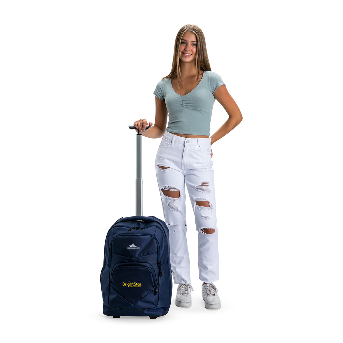 High Sierra Freewheel Pro Rolling Laptop Backpack, 15 Inch - True Navy - View 5