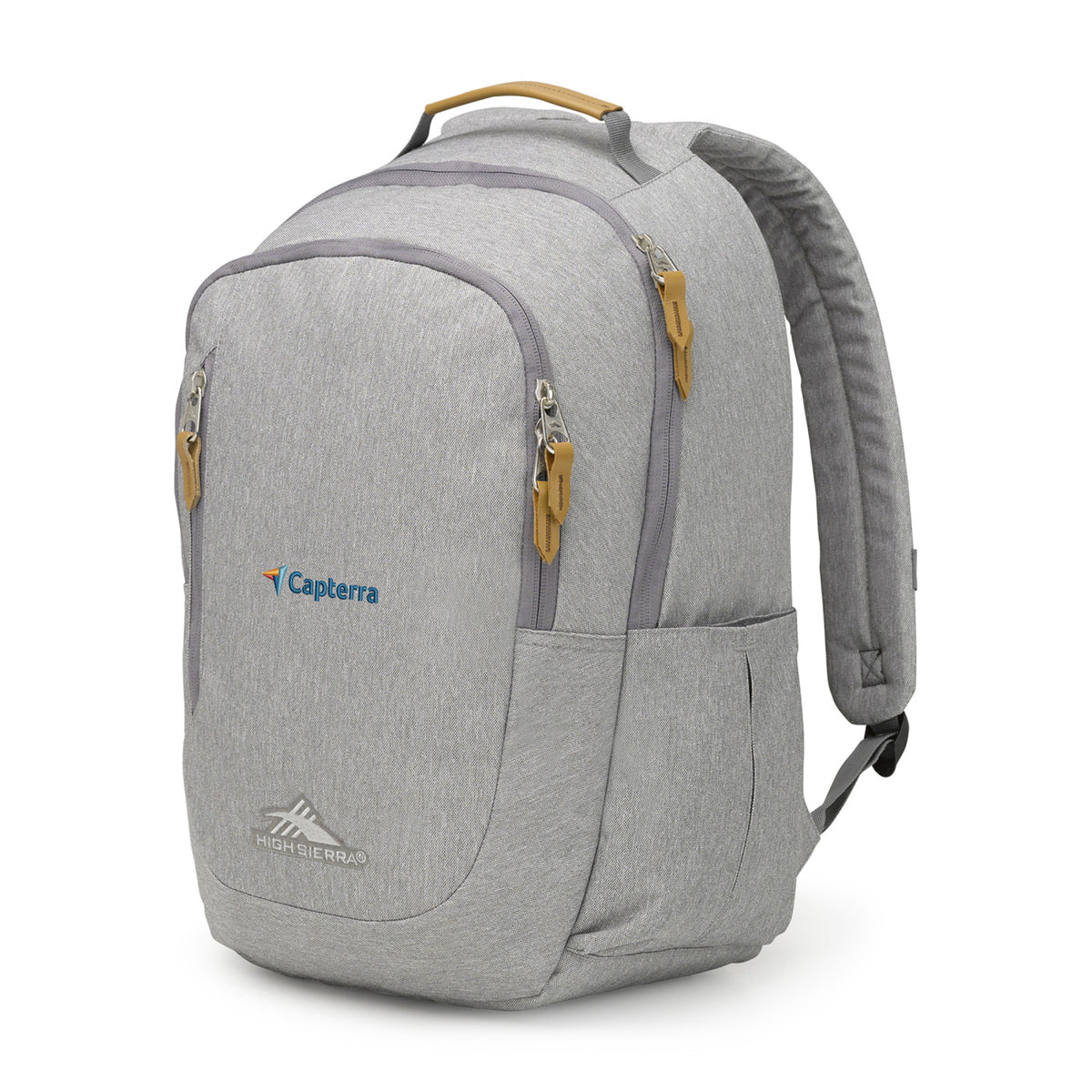 High Sierra Haidan Laptop Backpack with Tablet Sleeve Embroidery - Light Grey Heather - View 2