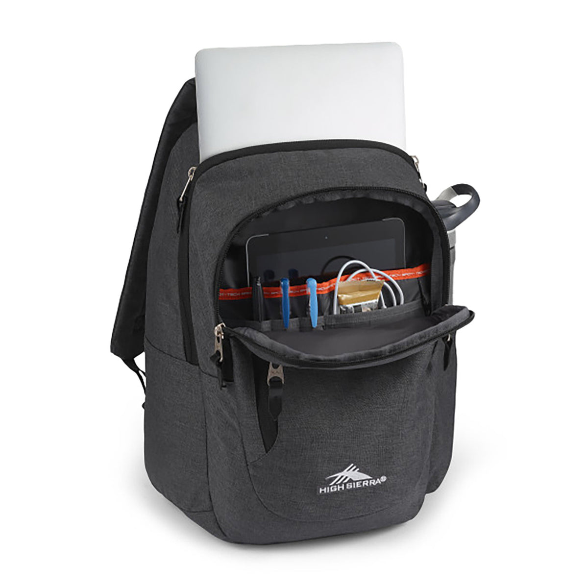 High Sierra Haidan Laptop Backpack with Tablet Sleeve Embroidery - Mercury Heather - View 2