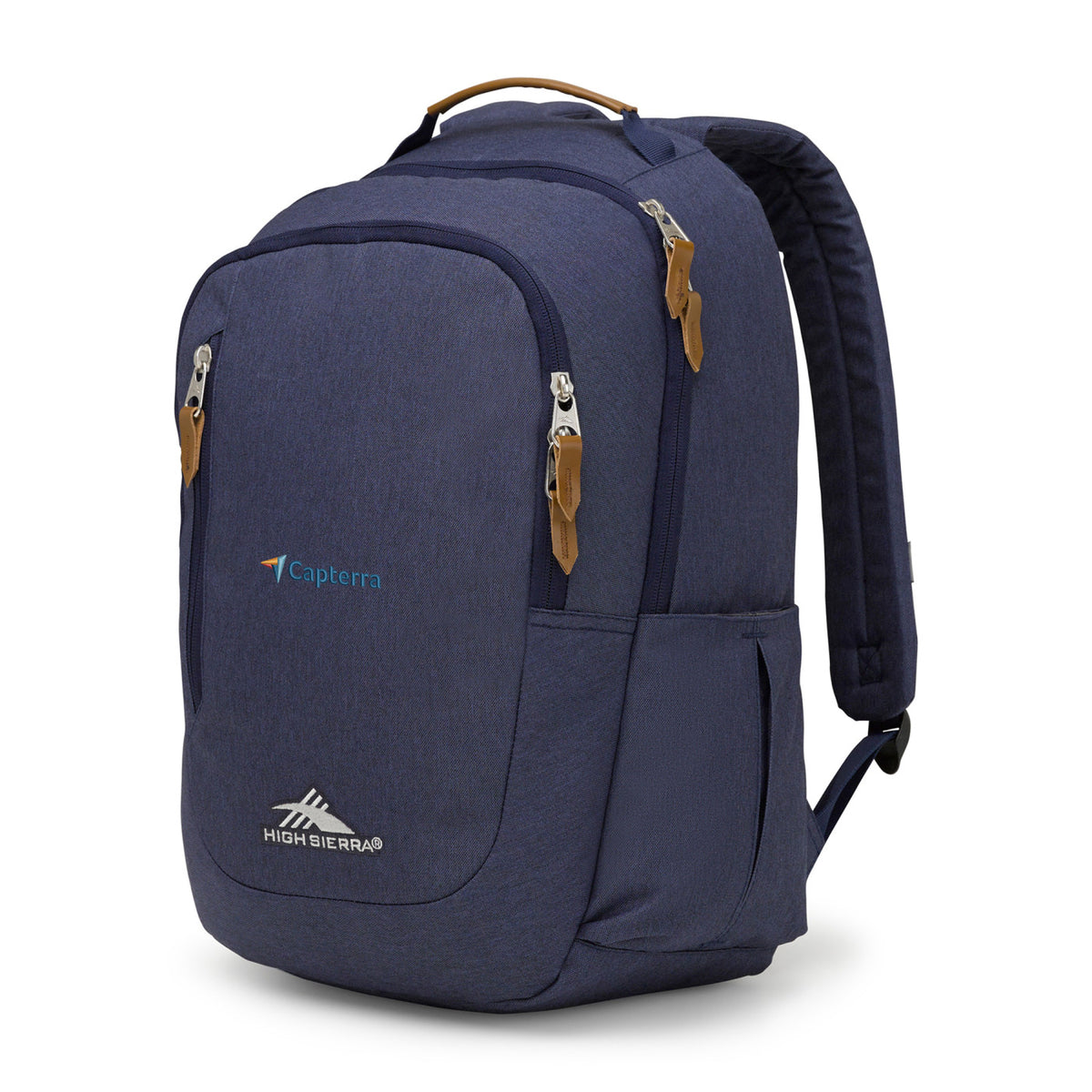 High Sierra Haidan Laptop Backpack with Tablet Sleeve Transfer - Navy Heather - View 3
