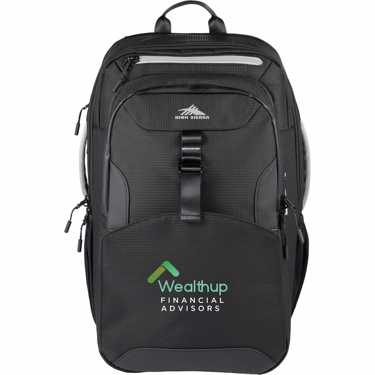 High Sierra Hi-Life 3 in 1 Convertible Backpack, 26.9L Transfer - Black - Front