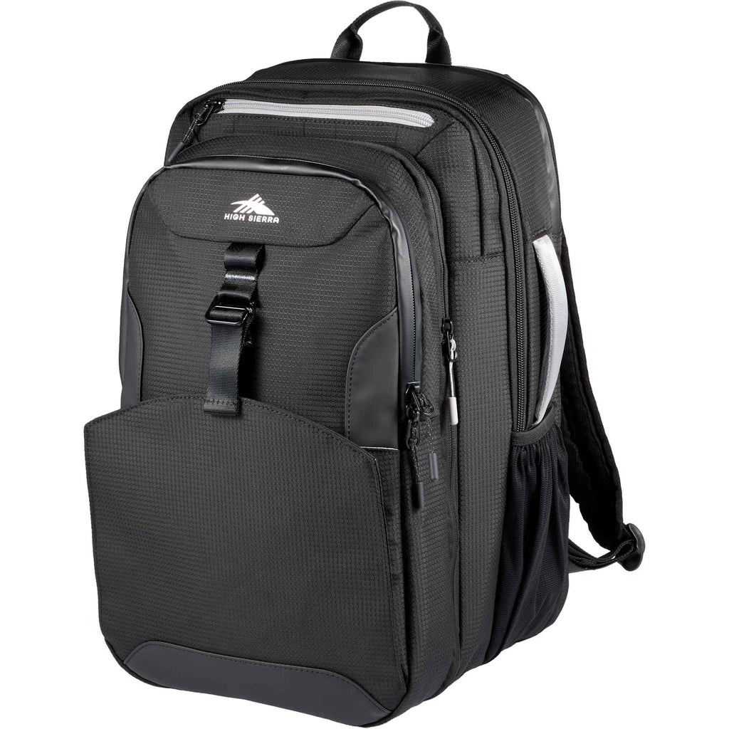 High Sierra Hi-Life 3 in 1 Convertible Backpack, 26.9L Transfer - Black - Left Angle