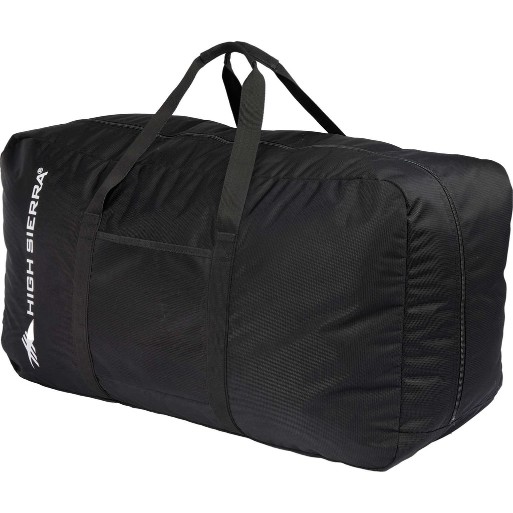 High Sierra Hi-Ton Lightweight Duffel Bag in Recycled Polyester - Black - Left Angle
