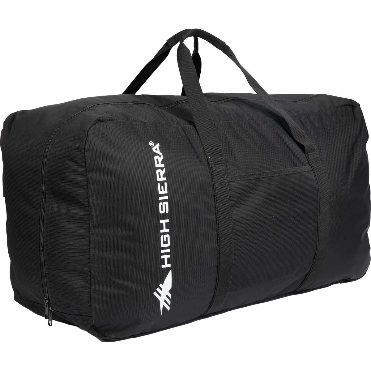 High Sierra Hi-Ton Lightweight Duffel Bag in Recycled Polyester - Black - Right Angle