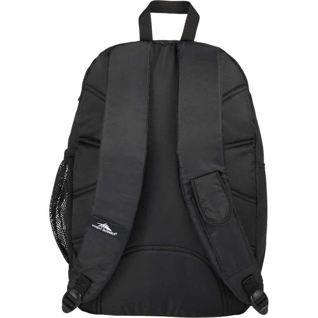 High Sierra Impact Backpack in Duralite Embroidery - Black - Top