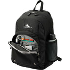 High Sierra Impact Backpack in Duralite Transfer - Black - Left Angle
