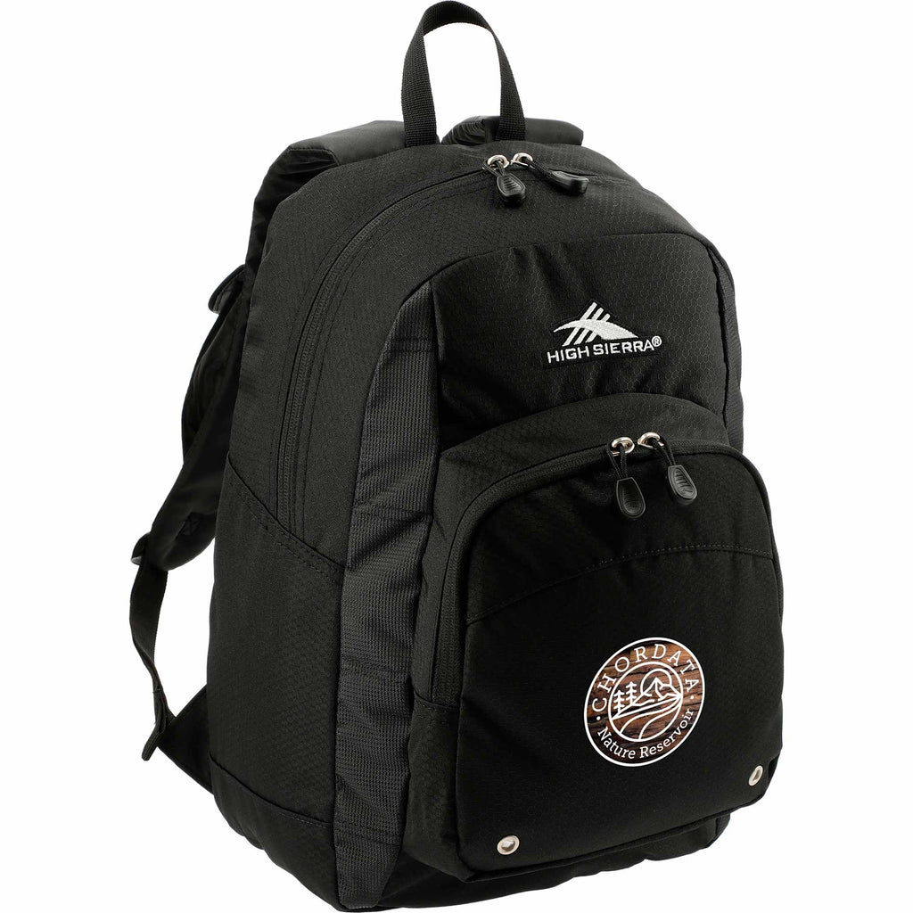 High Sierra Impact Backpack in Duralite Transfer - Black - Right Angle