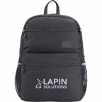 High Sierra Inhibit Recycled Laptop Backpack, 15 Inch Embroidery - Black - Front