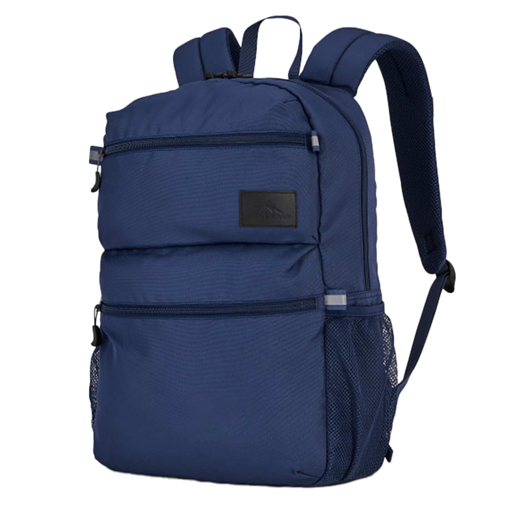 High Sierra Inhibit Recycled Laptop Backpack, 15 Inch - Navy - Left Angle 2