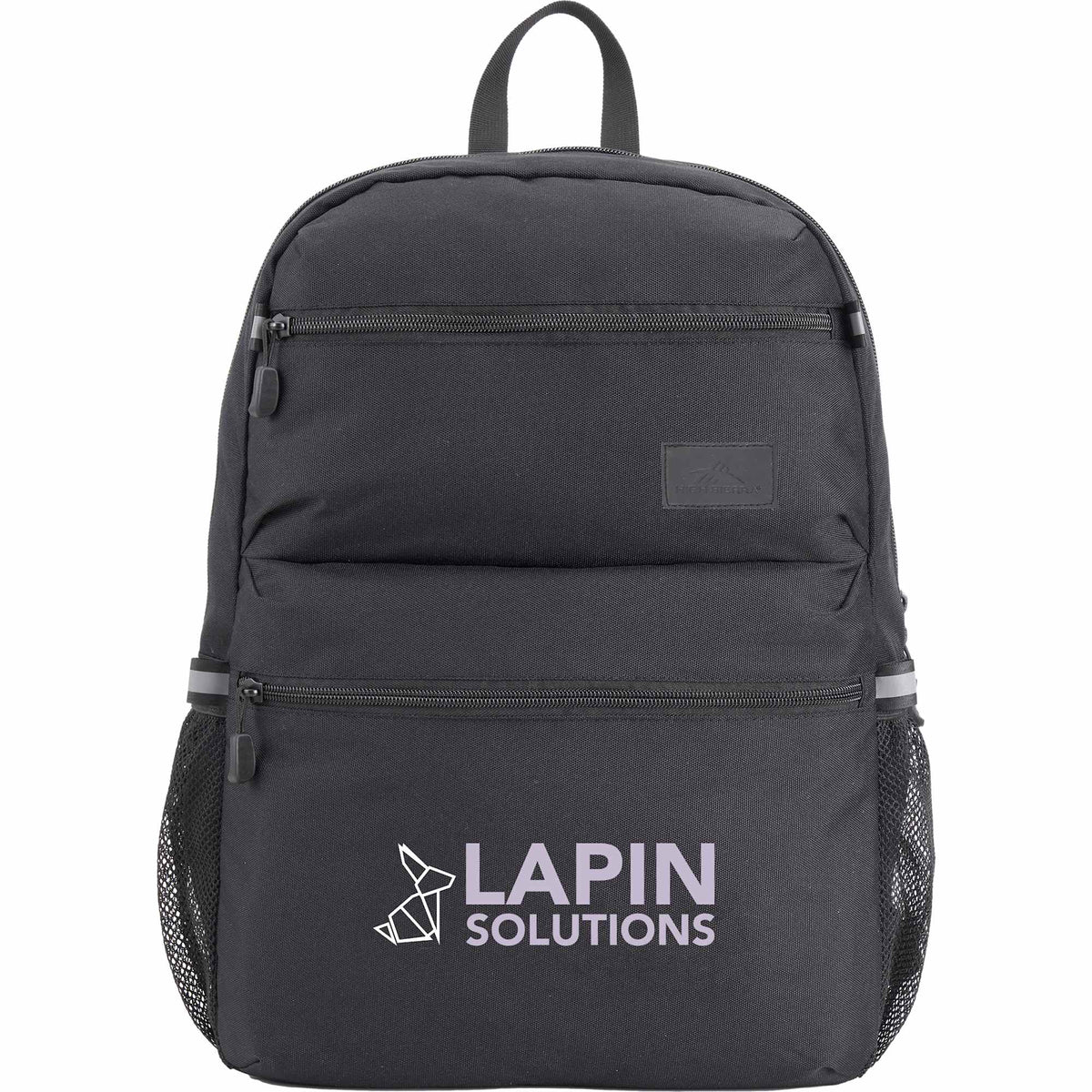 High Sierra Inhibit Recycled Laptop Backpack, 15 Inch Transfer - Black - Front