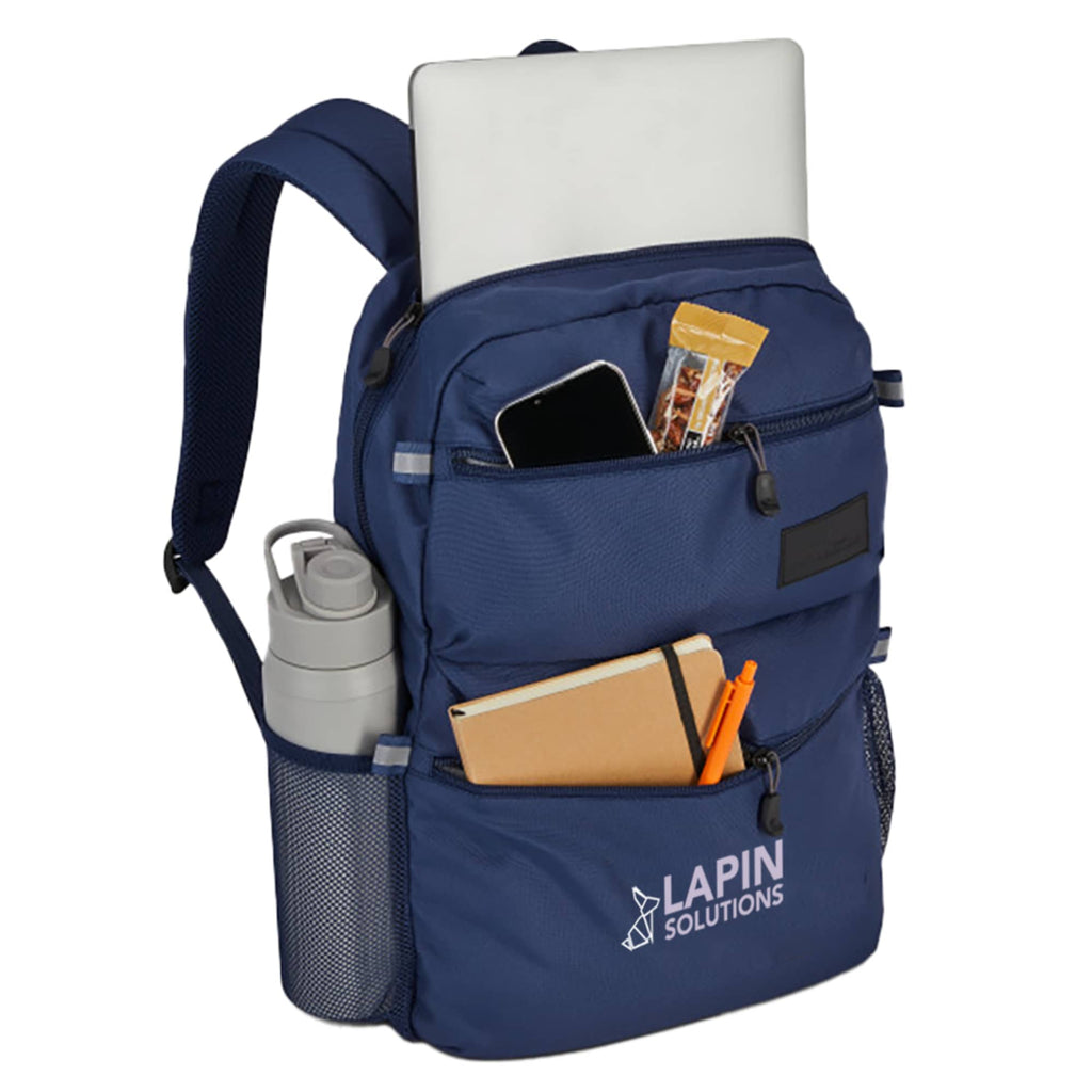 High Sierra Inhibit Recycled Laptop Backpack, 15 Inch Transfer - Navy - Right Angle
