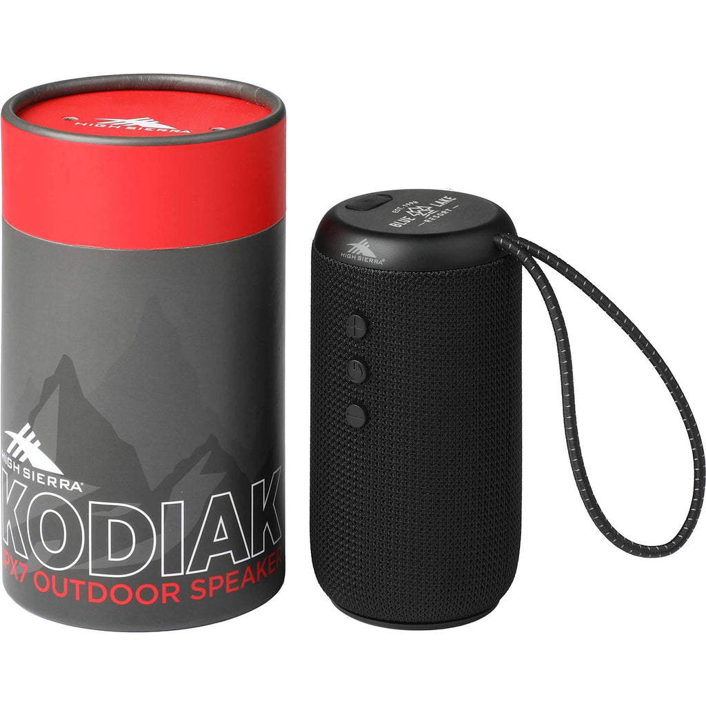 High Sierra Kodiak Waterproof Speaker, 12 Hour Battery - Black - Front 3