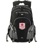 High Sierra Loop Backpack with Waist Belt Embroidery - Black - Front