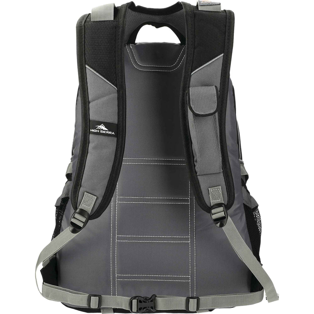 High Sierra Loop Backpack with Waist Belt Transfer - Black - Back