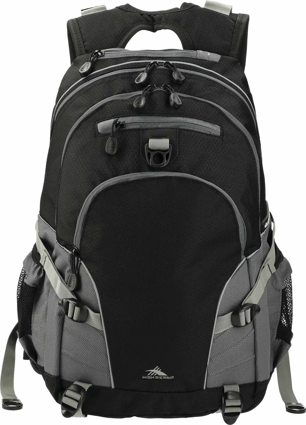 High Sierra Loop Backpack with Waist Belt Transfer - Black - Front