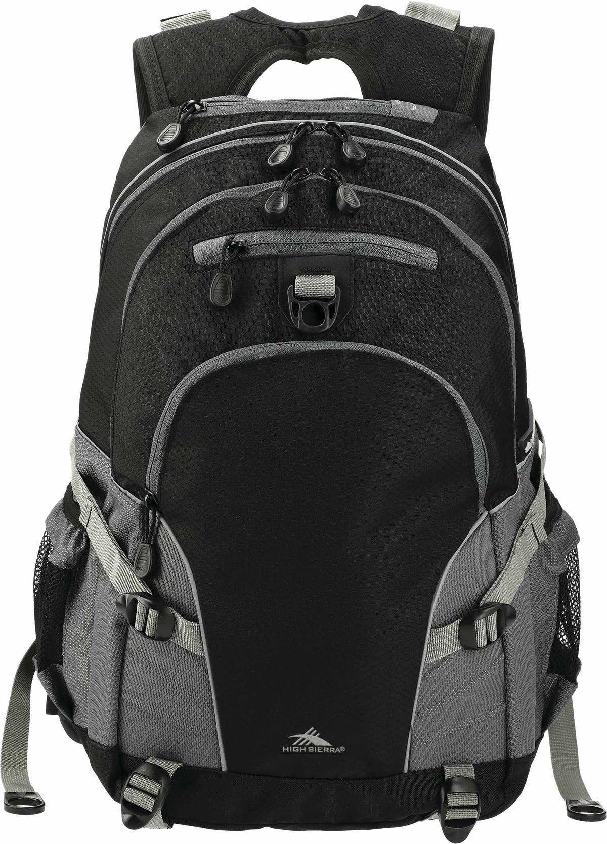 High Sierra Loop Backpack with Waist Belt Transfer - Black - Front