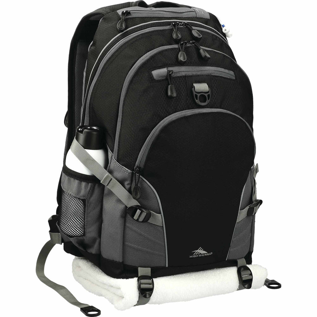 High Sierra Loop Backpack with Waist Belt Transfer - Black - Photo 2