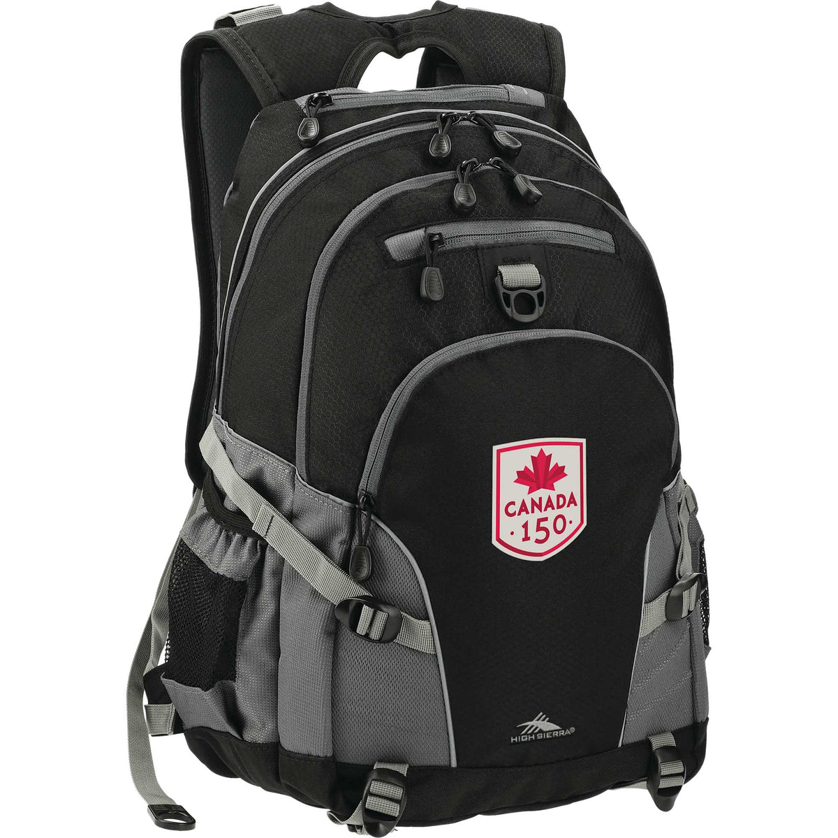 High Sierra Loop Backpack with Waist Belt Transfer - Black - Right Angle