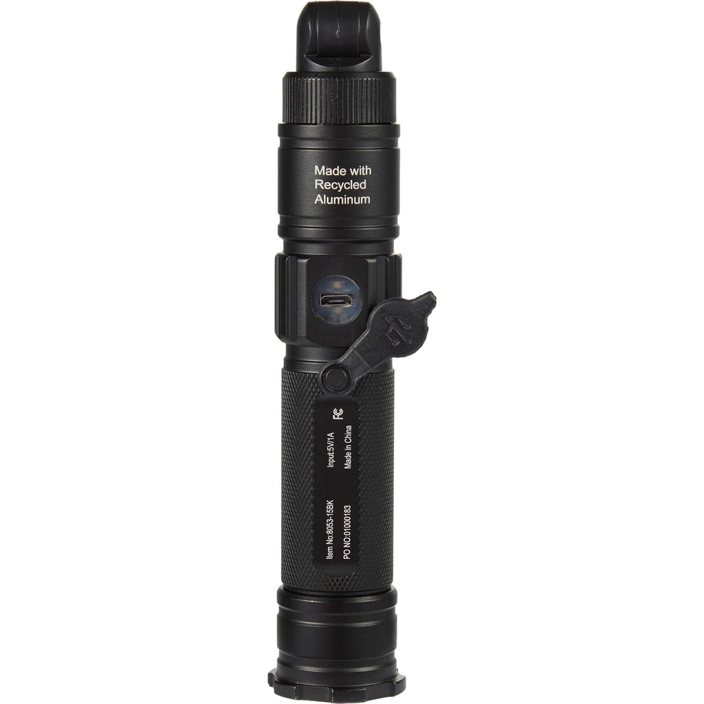 High Sierra Magnetic COB Work Light in Recycled Aluminum Laser Engraving - Black - Back 2
