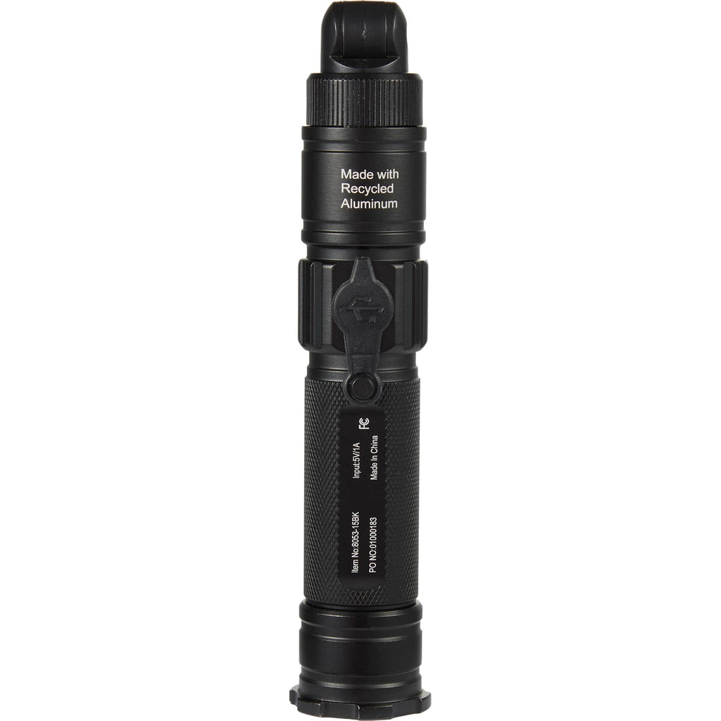 High Sierra Magnetic COB Work Light in Recycled Aluminum Laser Engraving - Black - Back