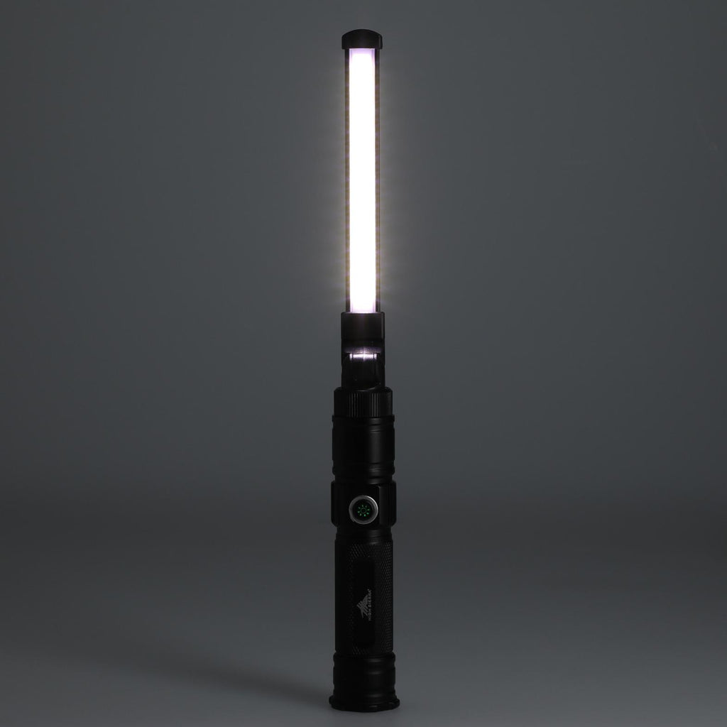 High Sierra Magnetic COB Work Light in Recycled Aluminum Laser Engraving - Black - Front 3