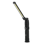 High Sierra Magnetic COB Work Light in Recycled Aluminum Laser Engraving - Black - Left Angle 2