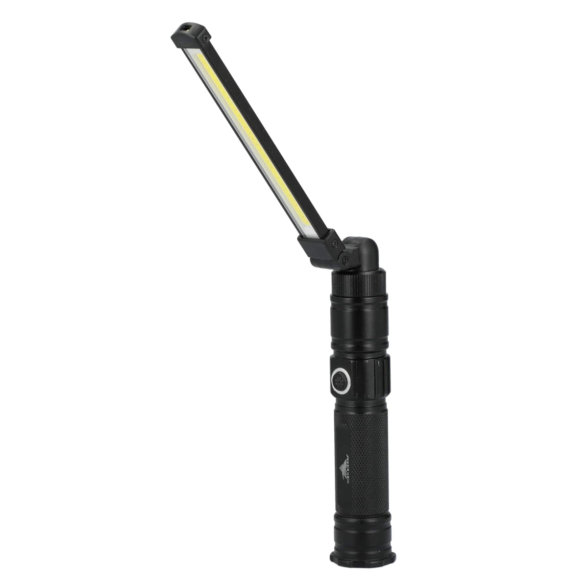High Sierra Magnetic COB Work Light in Recycled Aluminum Laser Engraving - Black - Left Angle 2