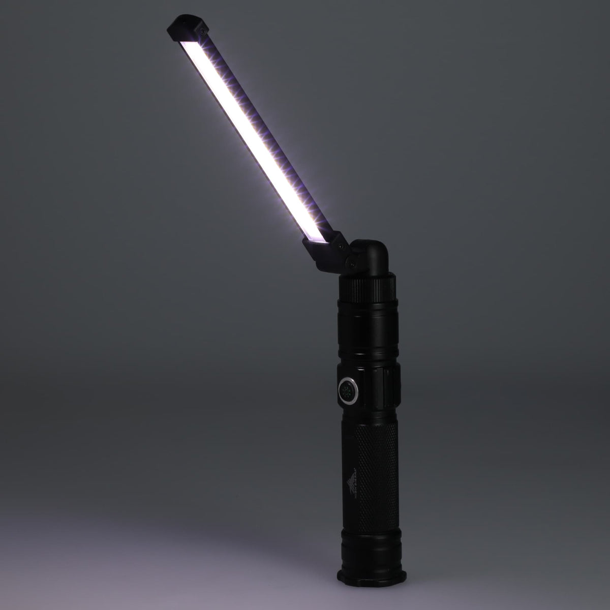 High Sierra Magnetic COB Work Light in Recycled Aluminum Laser Engraving - Black - Left Angle