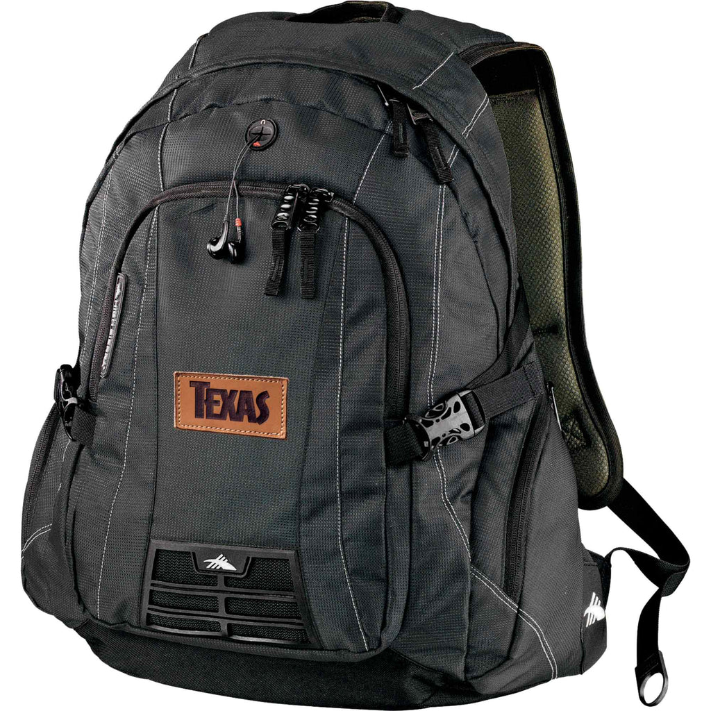 High Sierra Magnum Laptop Backpack with Headphone Port, 15 Inch Transfer - Black - Photo