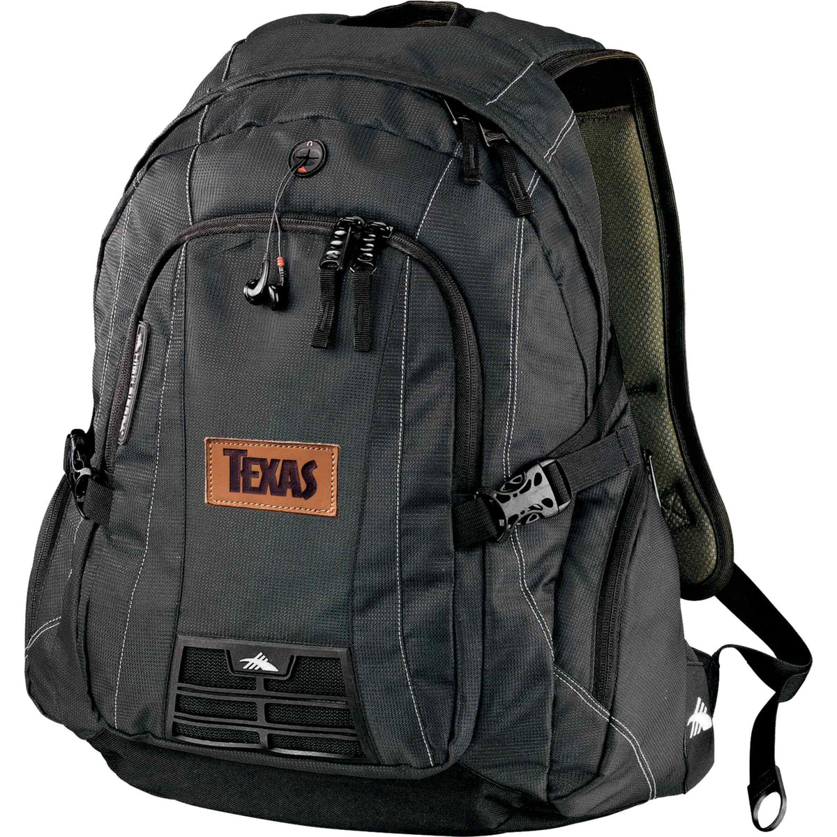 High Sierra Magnum Laptop Backpack with Headphone Port, 15 Inch Transfer - Black - Photo