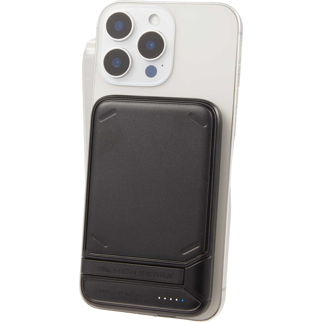 High Sierra MagStand Wireless Power Bank, 5,000 mAh - Black - Left Angle 2