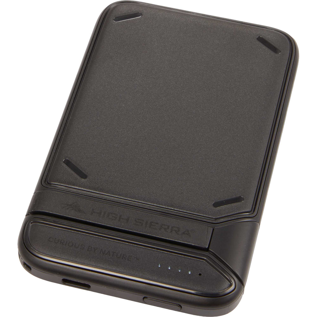 High Sierra MagStand Wireless Power Bank, 5,000 mAh - Black - Left Angle