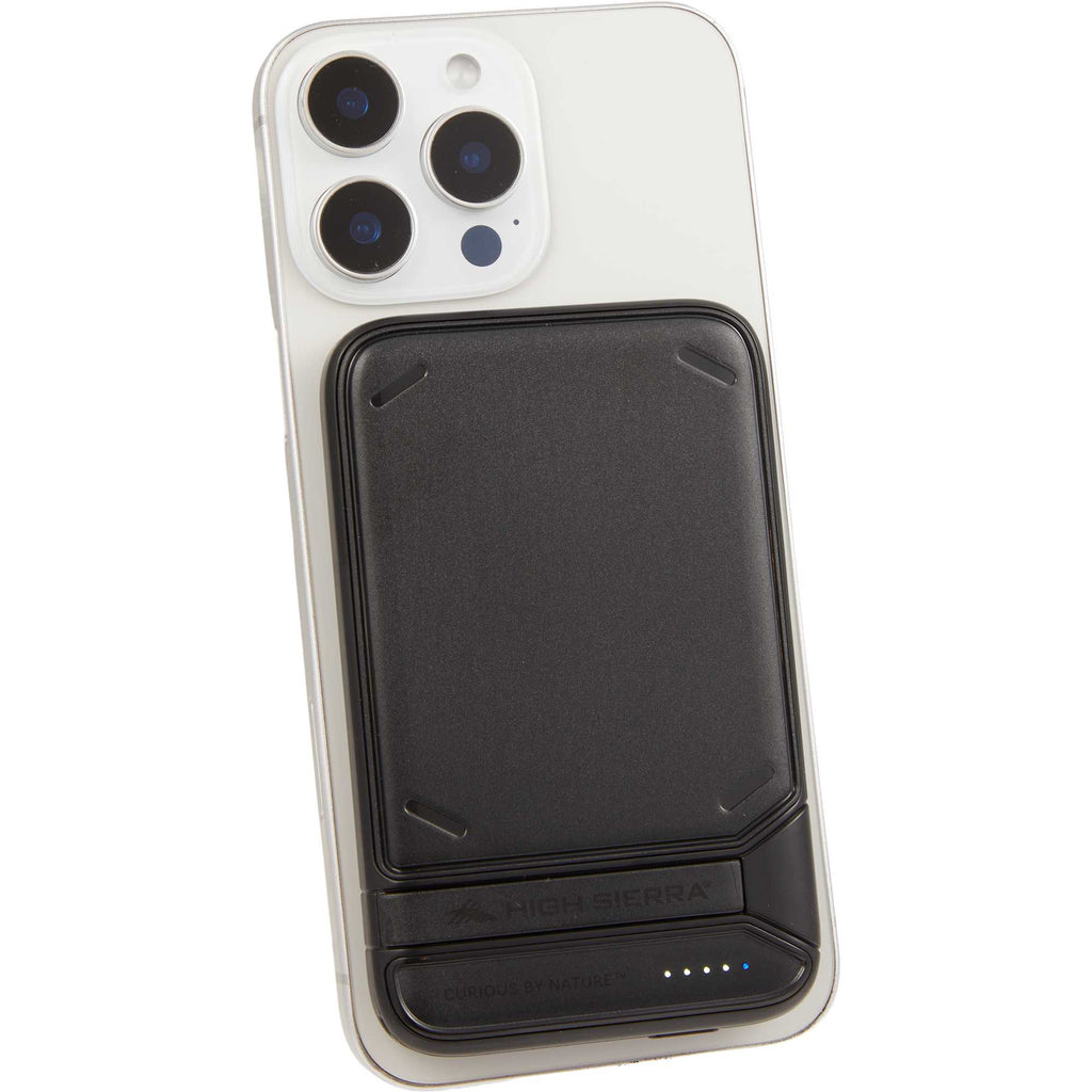 High Sierra MagStand Wireless Power Bank, 5,000 mAh - Black - Right Angle 2
