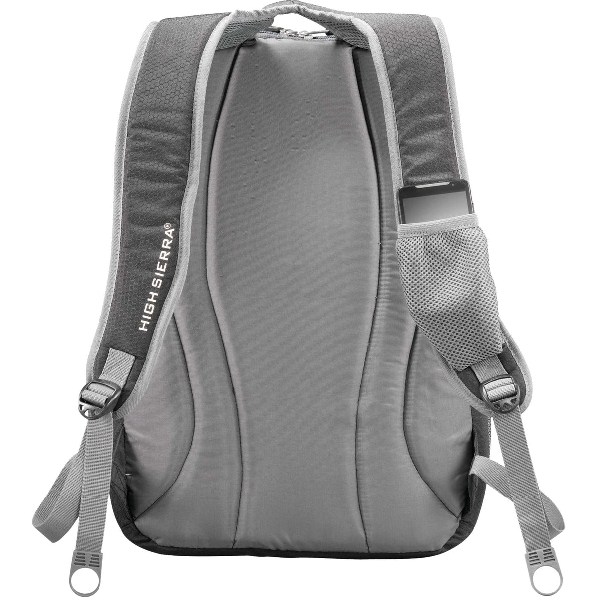High Sierra Overtime Fly-By Laptop Backpack, 17 Inch Transfer - Black - Back