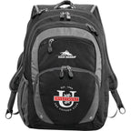 High Sierra Overtime Fly-By Laptop Backpack, 17 Inch Transfer - Black - Front 2