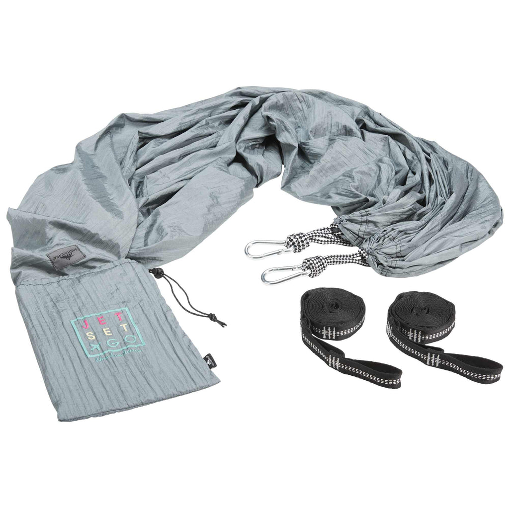 High Sierra Packable Two-Person Hammock with Tree Straps Transfer - Gray - Photo