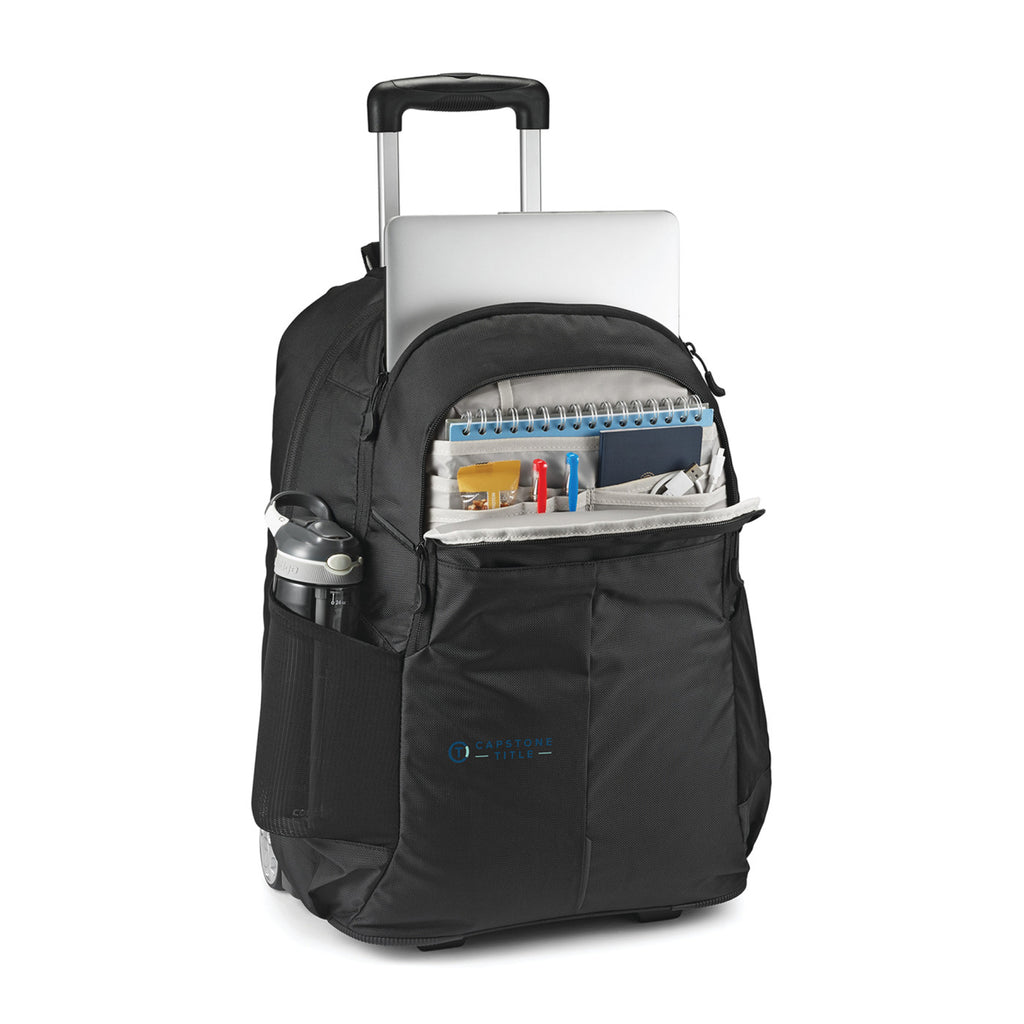 High Sierra Powerglide Pro Rolling Laptop Backpack, 17 Inch Embroidery - Black - View 5