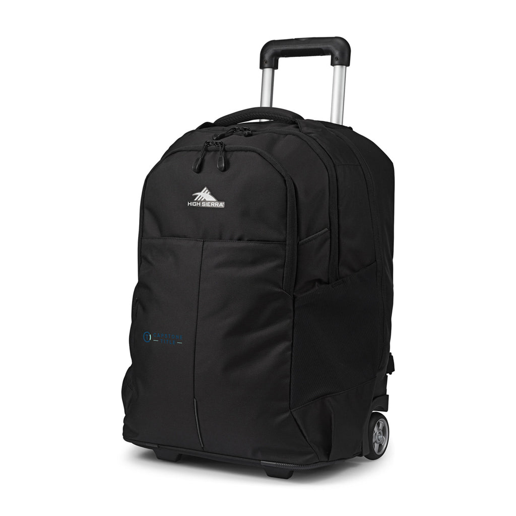 High Sierra Powerglide Pro Rolling Laptop Backpack, 17 Inch Embroidery - Black - View 7