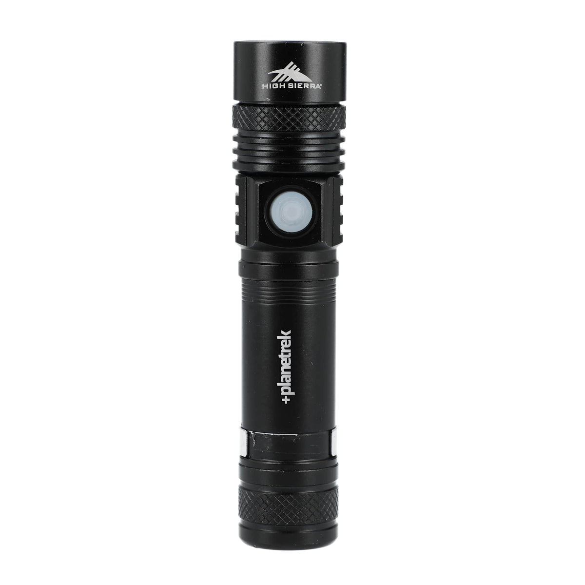 High Sierra Recycled Aluminum Pocket Flashlight, 160 Lumens - Black - Front 2