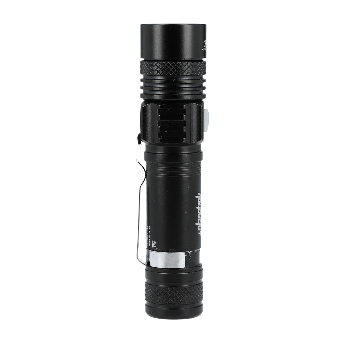 High Sierra Recycled Aluminum Pocket Flashlight, 160 Lumens - Black - Right Side