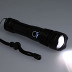 High Sierra Recycled Aluminum Zoom Flashlight, 200 Lumens - Black - Left Angle 2