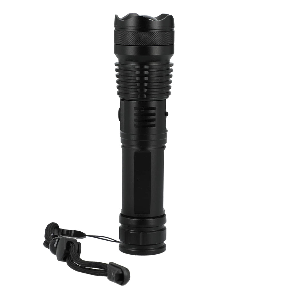 High Sierra Recycled Aluminum Zoom Flashlight, 200 Lumens - Black - Left Side