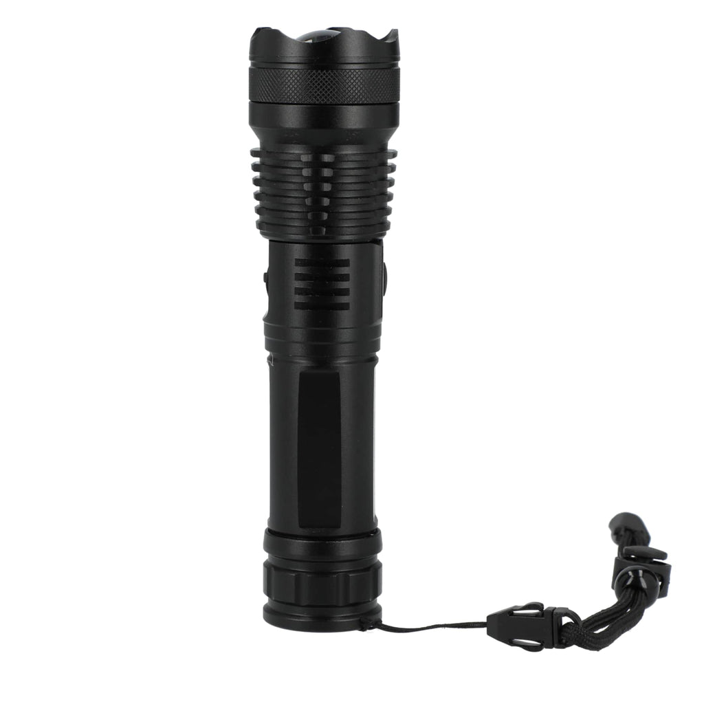 High Sierra Recycled Aluminum Zoom Flashlight, 200 Lumens - Black - Right Side