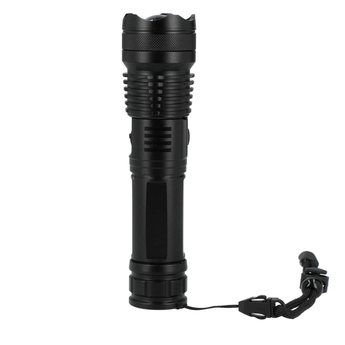 High Sierra Recycled Aluminum Zoom Flashlight, 200 Lumens - Black - Right Side
