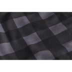 High Sierra Roll-Up Sherpa Blanket, Plaid Embroidery - Gray/Black - Detail
