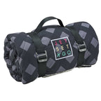 High Sierra Roll-Up Sherpa Blanket, Plaid Embroidery - Gray/Black - Front 2