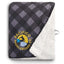 High Sierra Roll-Up Sherpa Blanket, Plaid Embroidery - Gray/Black - Front