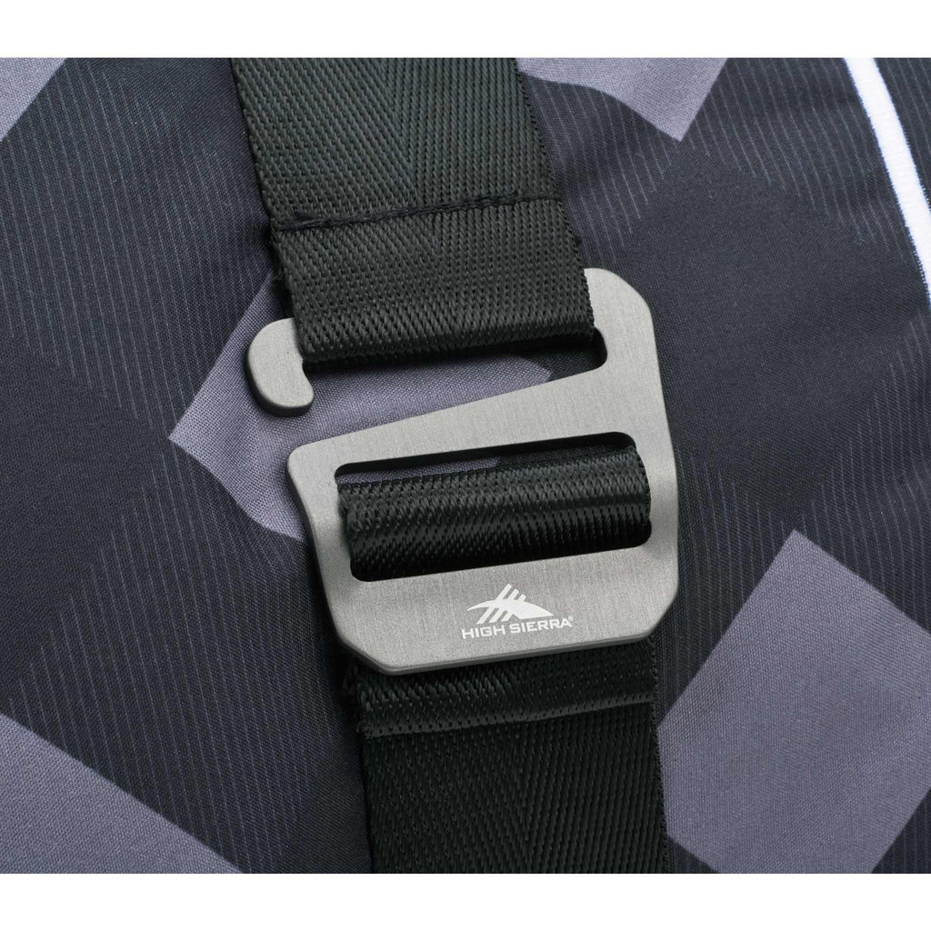 High Sierra Roll-Up Sherpa Blanket, Plaid Embroidery - Gray/Black - Photo 3